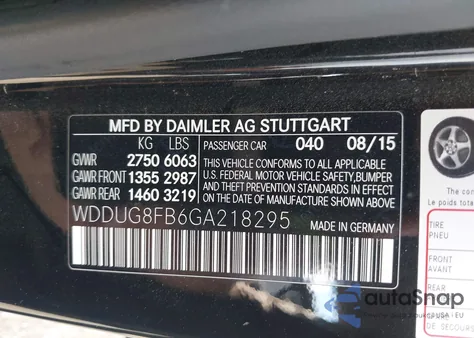 2016 Mercedes-Benz S 550 4Matic из США, поврежденный, VIN WDDUG8FB6GA218295